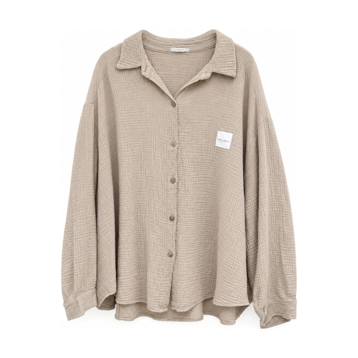 Musselin Bluse Beige