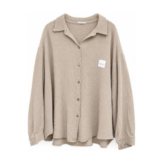 Musselin Bluse Beige