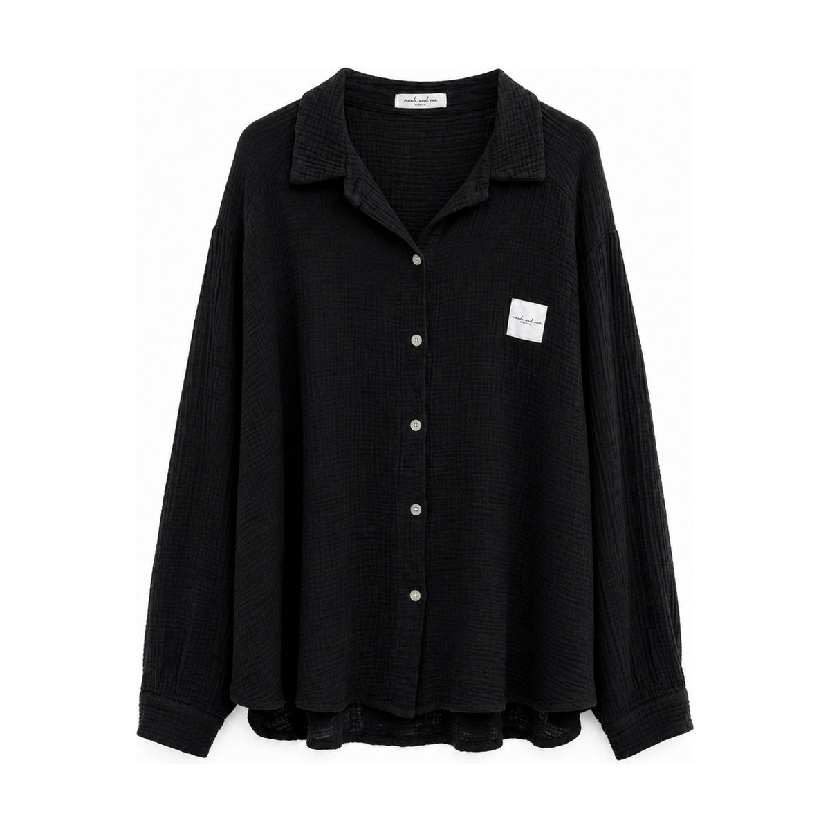 Musselin Bluse Black