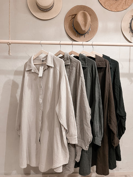 Musselin Bluse „IBIZA“ Long
